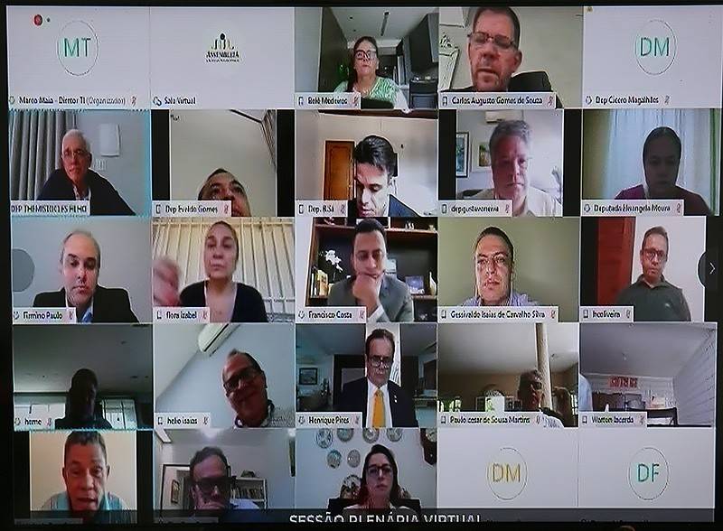 Sessão virtual da Assembleia Legislativa do Piauí